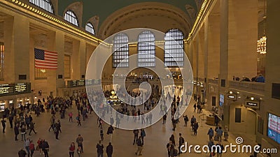 Flyttande skott av den Grand Central stationen i New York stock video Flyttande skott av den Grand Central stationen i New York stock video