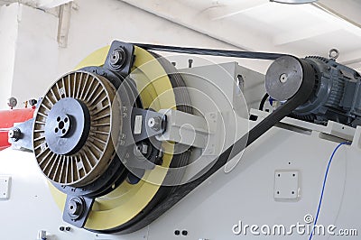 Flywheel for a stamp. Stock Photo