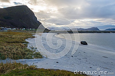 FlÃ¸ Beach, Norway Stock Photo