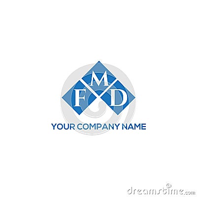 FMD letter logo design on WHITE background. FMD creative initials letter logo concept. Vector Illustration