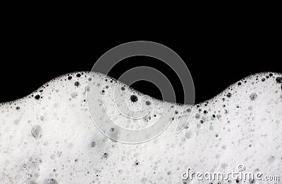 Foam bubbles abstract black background Stock Photo