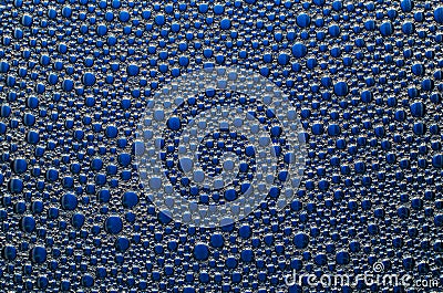 Foam bubbles on a blue background texture Stock Photo