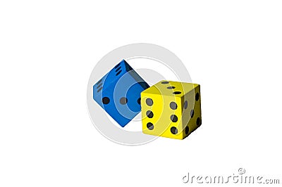 Foam dice Stock Photo