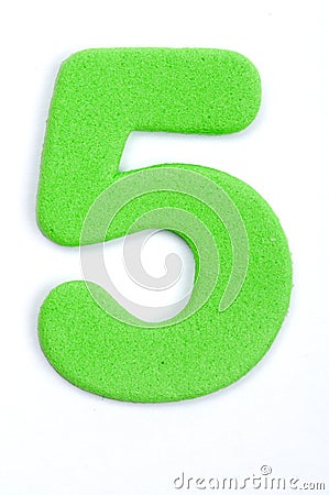 Foam Digit Five Stock Photo