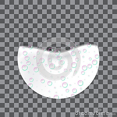 Foam effect icon, realistic style Vector Illustration