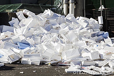 Foam, environmental problems, waste Stock Photo