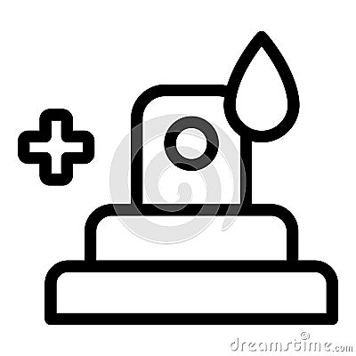 Foam face drop icon outline vector. Shave cream Vector Illustration