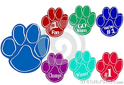 Foam paws Vector Illustration