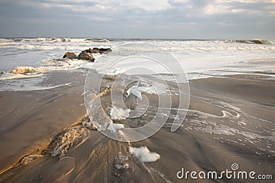 Foamy Surf Stock Photo