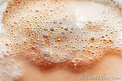 Foamy surface of coffee Stock Photo