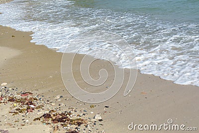 Foamy white waves Stock Photo