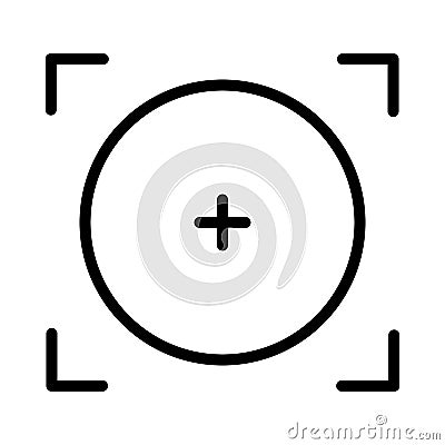 Focal point or focus icon design. Vector Vector Illustration