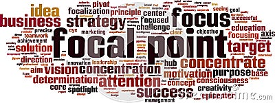 Focal point word cloud Vector Illustration