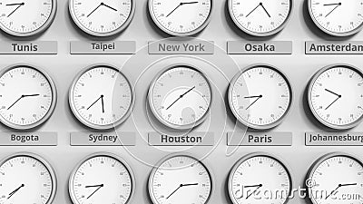 Focus on the Clock Showing Zurich, Switzerland Time. 3D Animation Stock  Footage - Video of monochrome, minute: 133759468