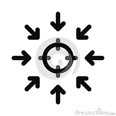 Focus concept icon Vector Illustration