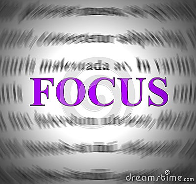 Focus concept icon means concentrating or focal point on the camera - 3d illustration Cartoon Illustration
