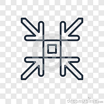 Focus concept vector linear icon isolated on transparent background, Focus concept transparency logo in outline style Vector Illustration