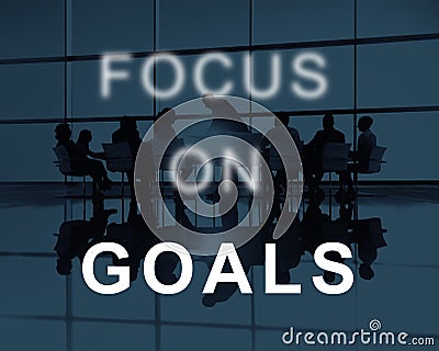 Focus On Goals Text Graphics Concept Stock Photo