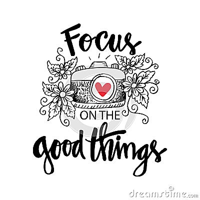 Focus on the good things. Stock Photo