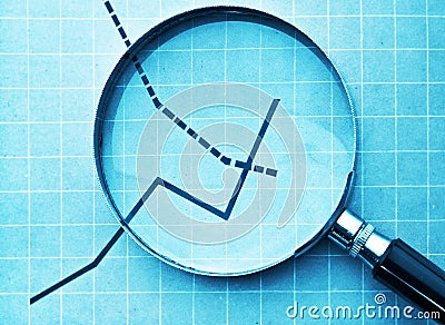 Focus on graph Stock Photo