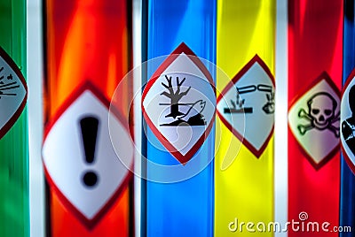 Focus on hazardous to the environment danger Stock Photo