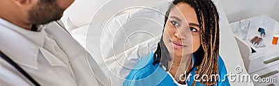 focus on jolly african american woman Stock Photo