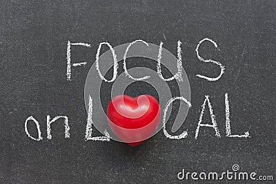 Focus on local Stock Photo