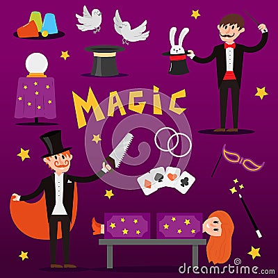 Focus magic symbols vector set. Vector Illustration