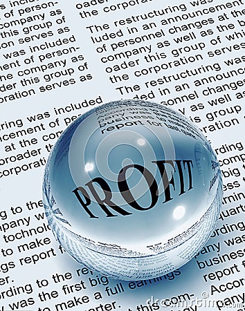 Focus on profit Stock Photo