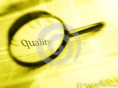 Focus on quality Stock Photo