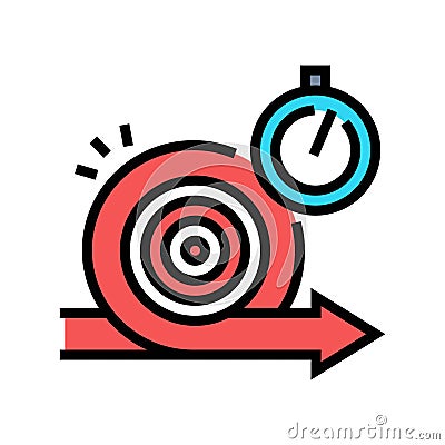 focus sprints time management color icon vector illustration Vector Illustration