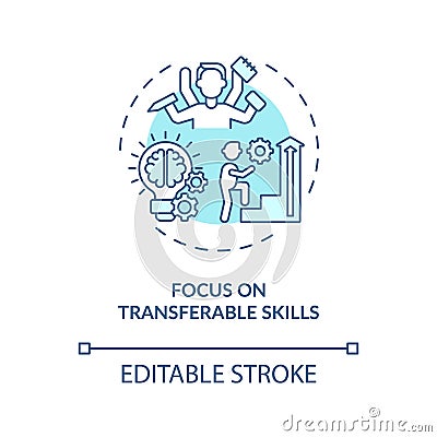 Focus on transferable skills concept icon Vector Illustration