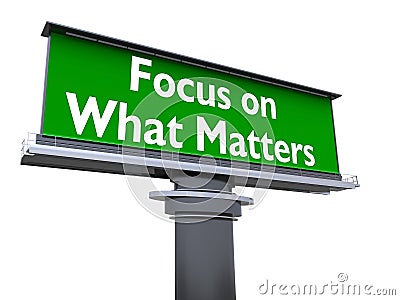 Focus on what matters Stock Photo