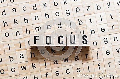 Focus word concept Stock Photo