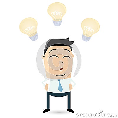 Focused businessman Vector Illustration