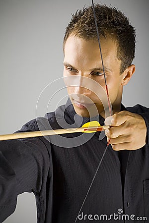 Focused on target Stock Photo