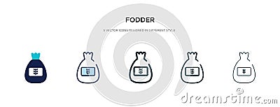 Fodder icon in different style vector illustration. two colored and black fodder vector icons designed in filled, outline, line Vector Illustration