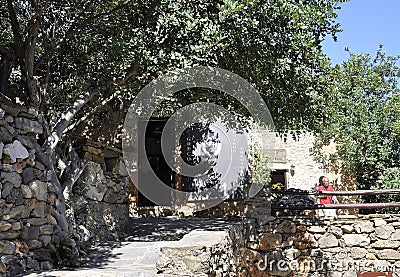 Fodele, september 1st: El Greco birthplace House from Fodele in Crete island of Greece Editorial Stock Photo