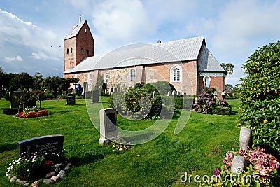 Church on Foehr Island Editorial Stock Photo