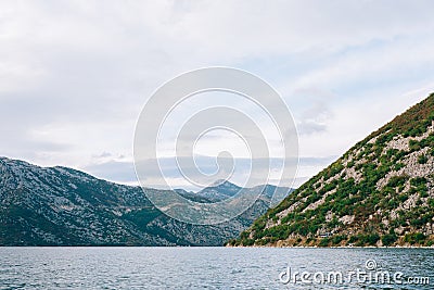 Fog is falling on mountain as sun goes down. Nice as desktop background. Stock Photo