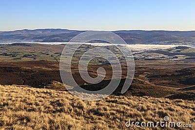 Fog over Bala lake Stock Photo