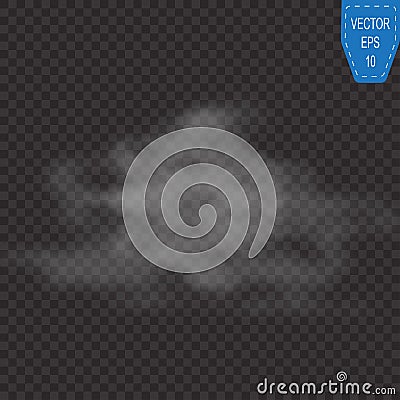 Fog or smoke isolated transparent special effect. Vector Illustration