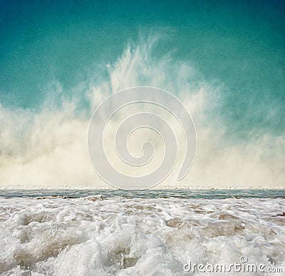 Fog and Surf Stock Photo