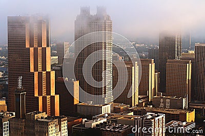 A foggy Atlanta sunrise Editorial Stock Photo