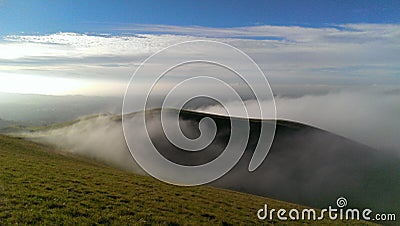 Foggy hills Stock Photo