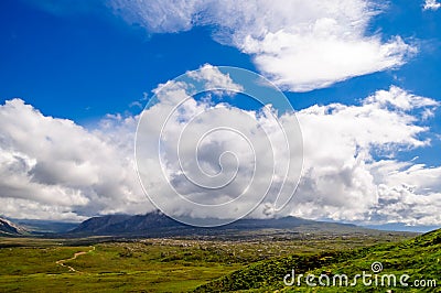 Foggy landscape in the Highlands of Scotland Stock Photo