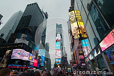 New York - Night Times square, New York, Midtown, Manhattan Editorial Stock Photo