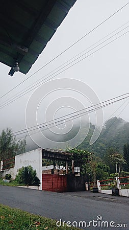 foggy morning at spesial region of yogyakarta Stock Photo