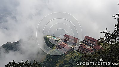 Foggy mountain in Kathmandu, Nepal Stock Photo
