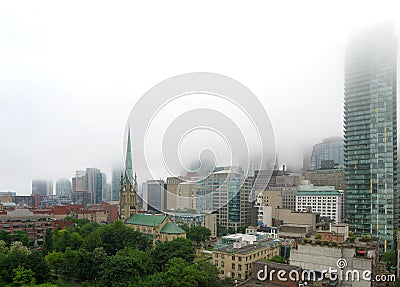 Foggy Toronto Stock Photo